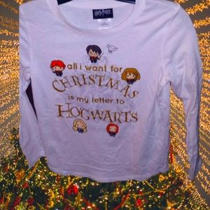 Harry Potter "all I want for Christmas is my letter to Hogwarts" Long sleeve T